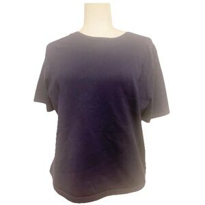 Pendleton Blue Relaxed Short Sleeve Silk Top